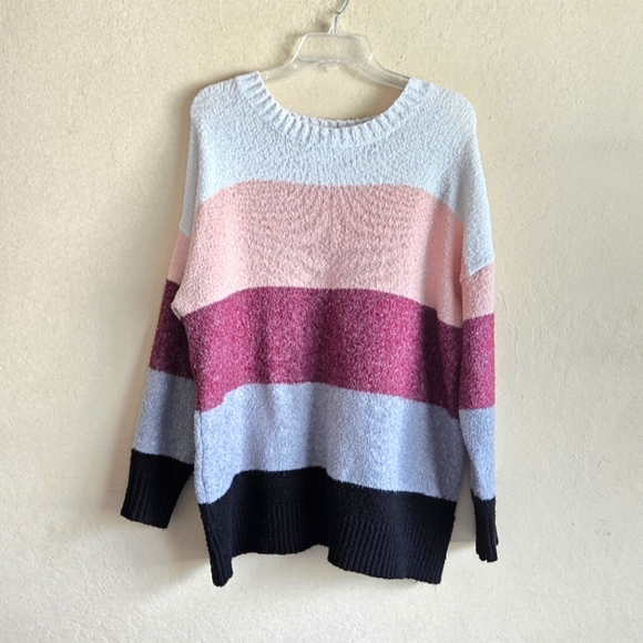 H&M divided oversized pullover colorblock knit sweater size small - Picture 1 of 8